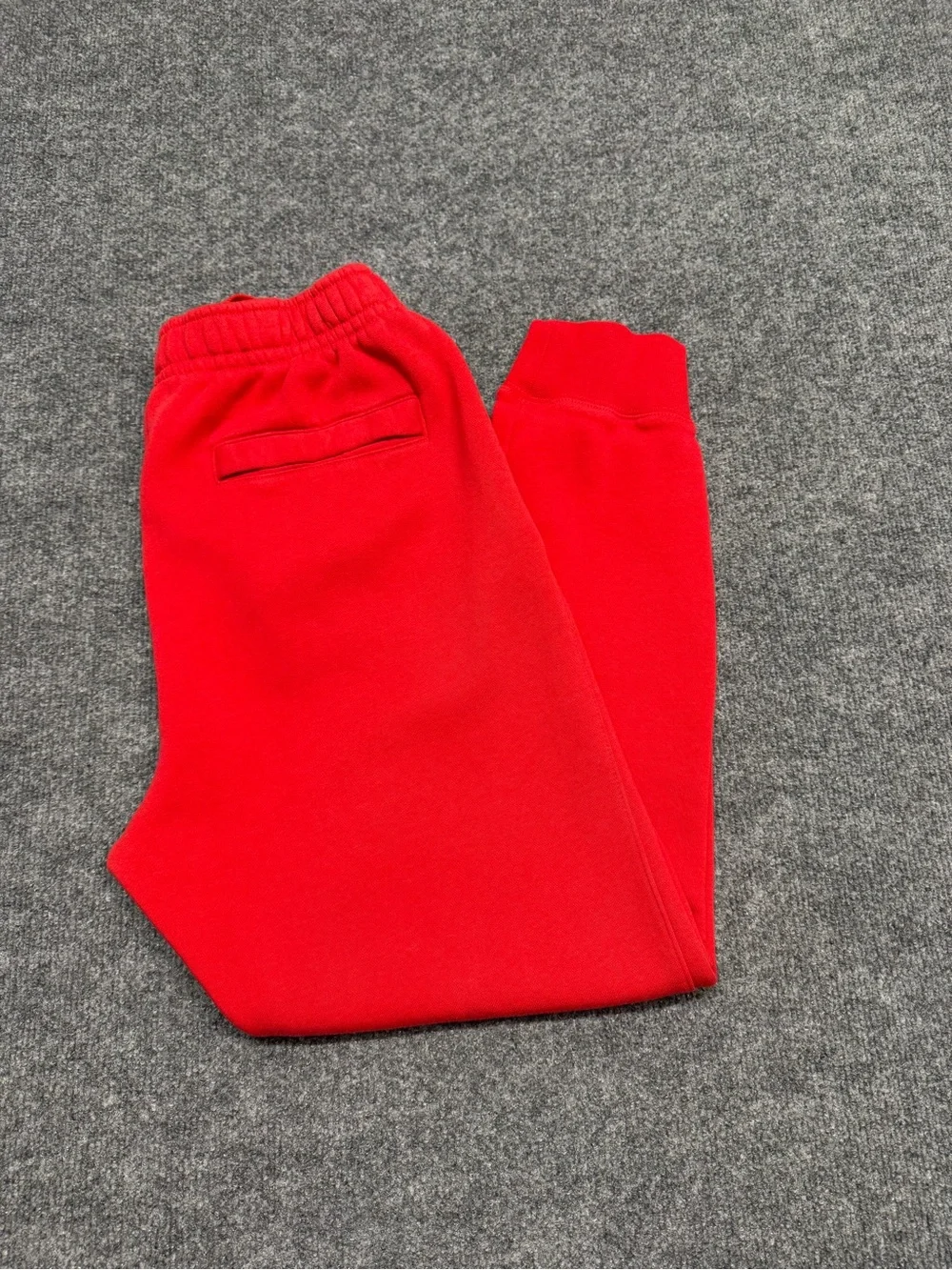 Nike Red Men's Sweatpants Joggers with White Swoosh